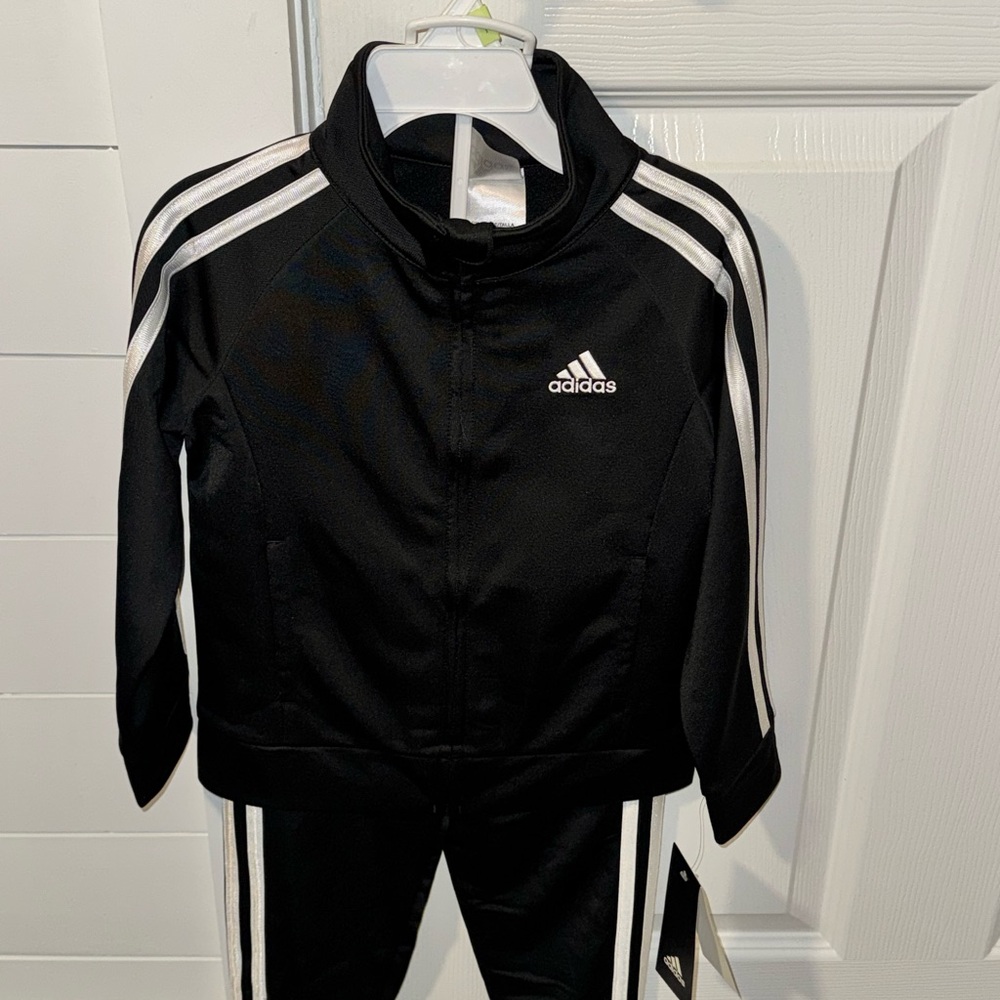 Adidas Black and White Athletic Jacket
